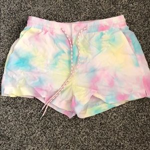 AE tie dye shorts